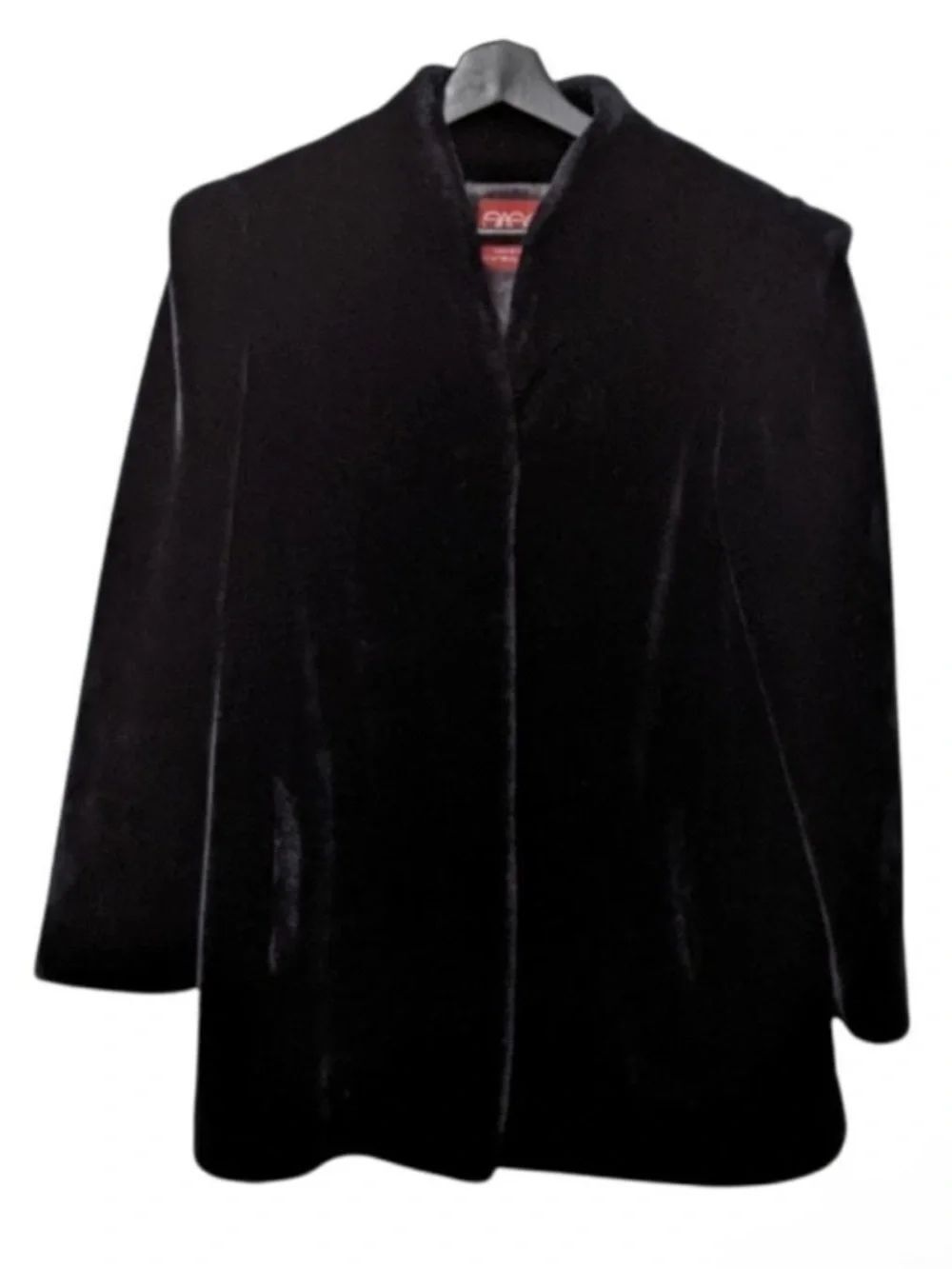 VINTAGE Sasson 80's Faux Fur Velvet Heavy Coat 14